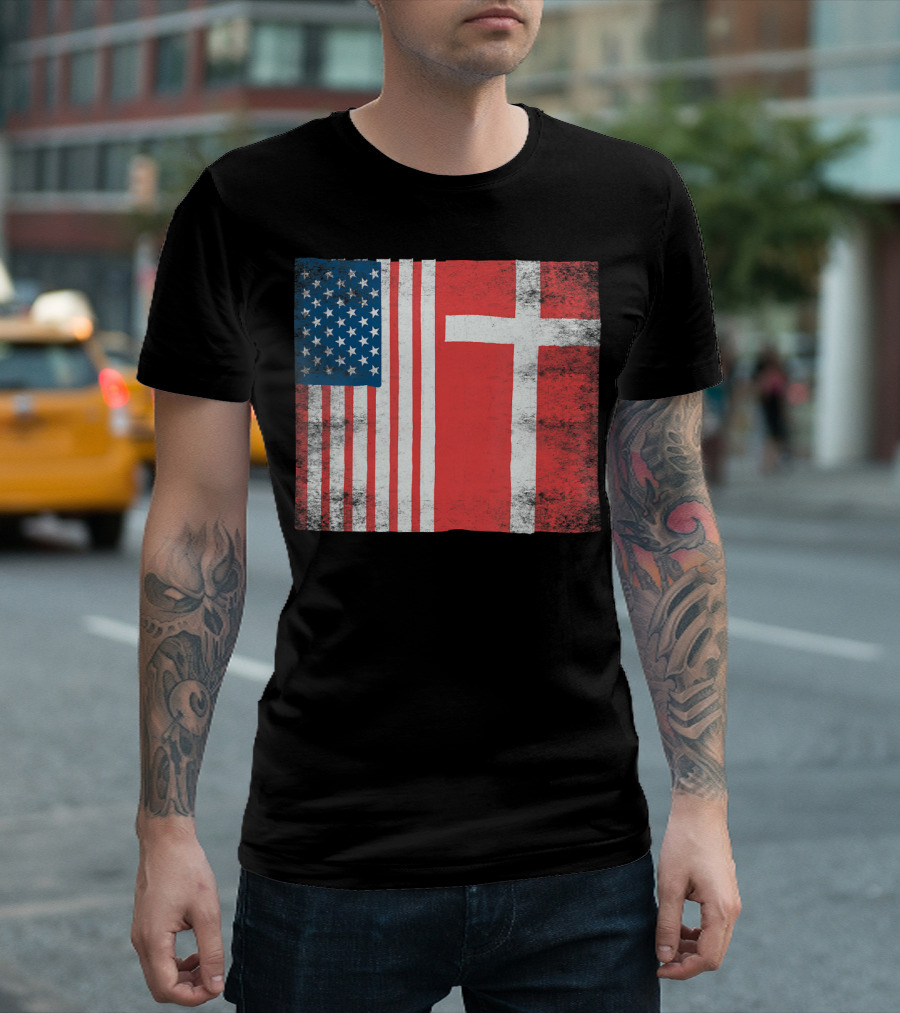 Denmark American Danish Flag Women Men T-Shirt