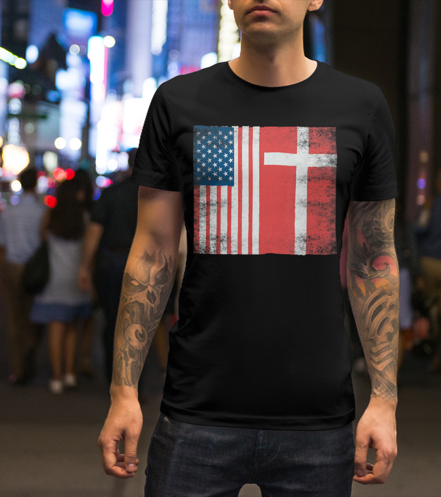 Denmark American Danish Flag Women Men T-Shirt