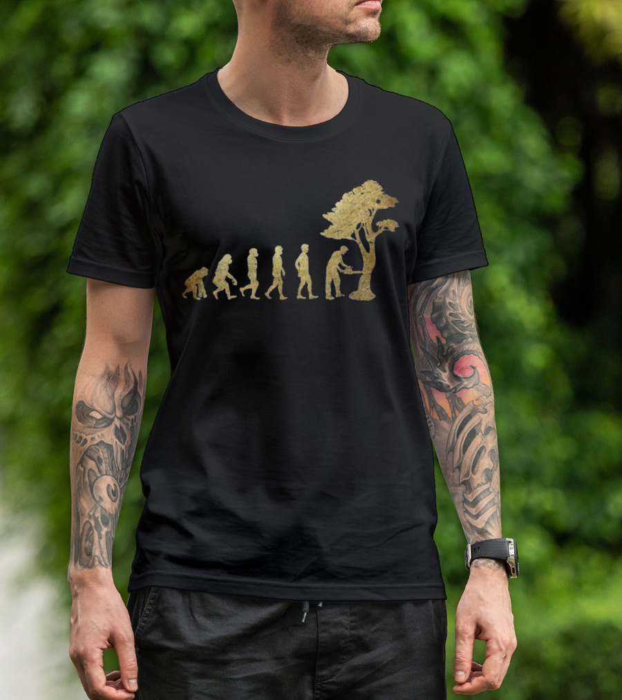 Forestry Evolution Lumberjack Arborist Progression T-Shirt