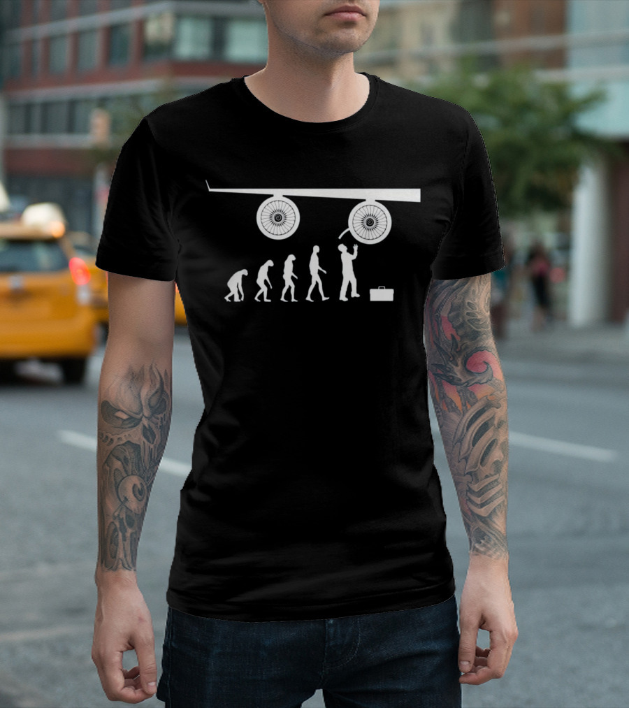 Evolution of Four Engined Aircraft Mechanic Technician T-Shirt