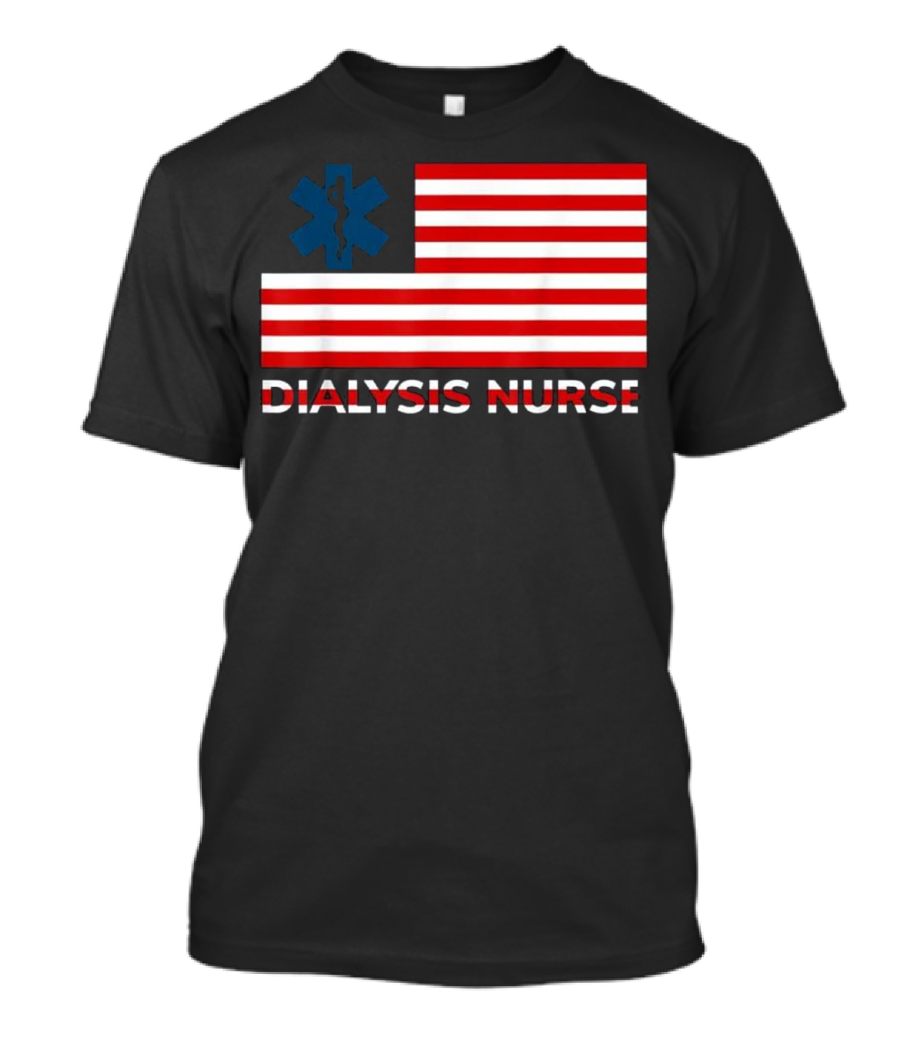 Dialysis Nurse USA Flag With Medical T-Shirt