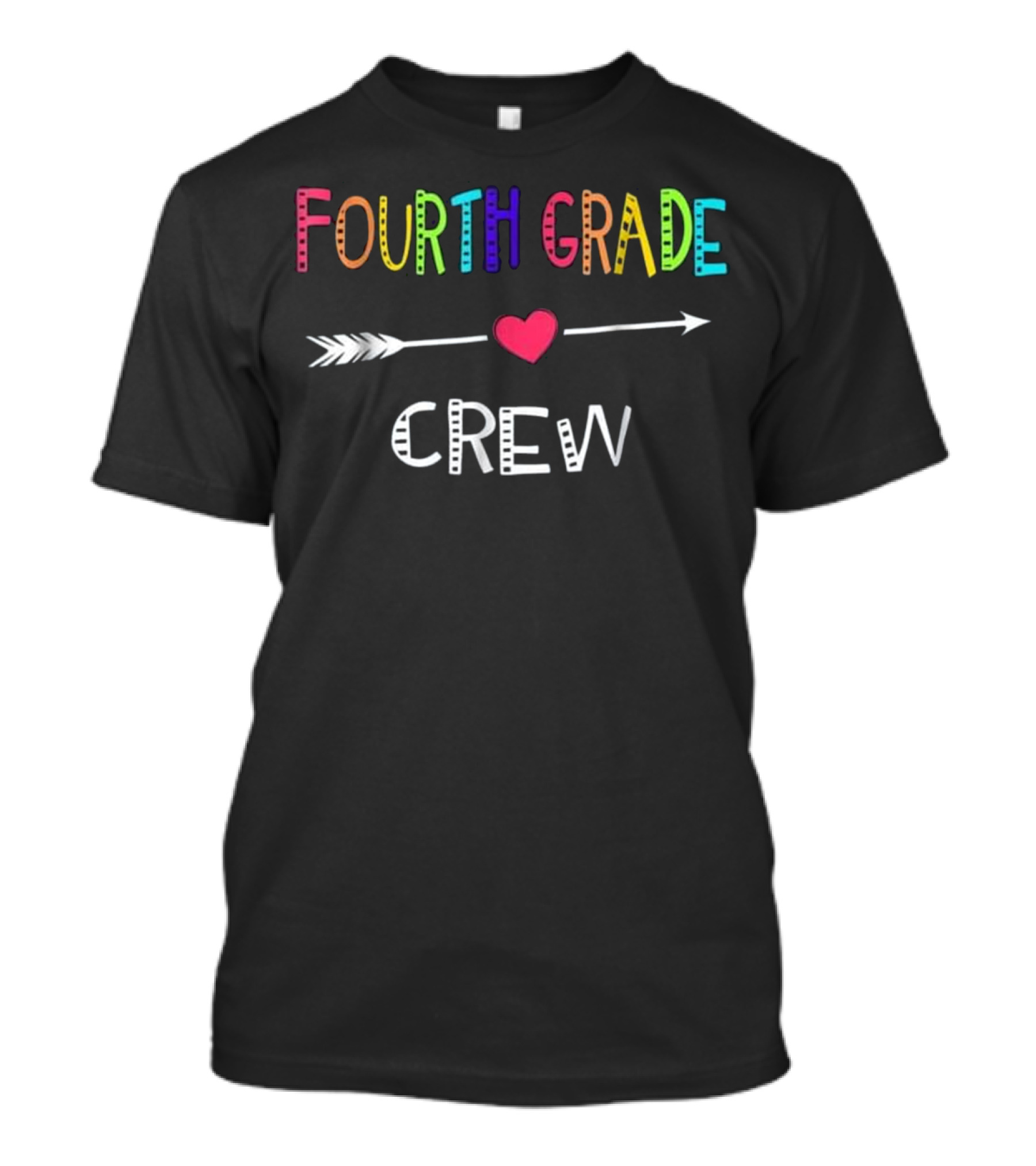 Fourth Grade Heart Arrow Crew Teacher T-Shirt