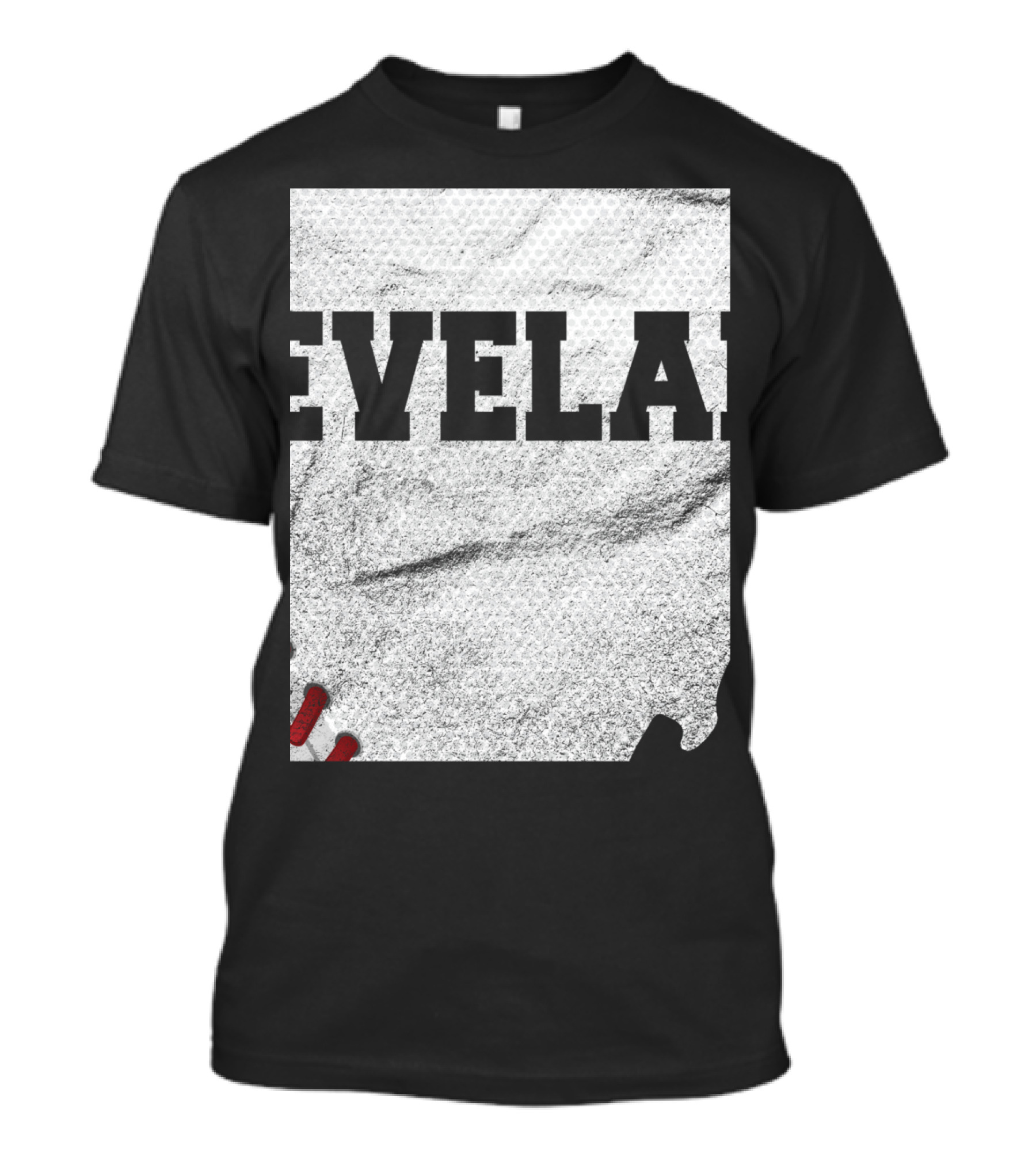 Cleveland Ohio Baseball Sport Textured T-Shirt