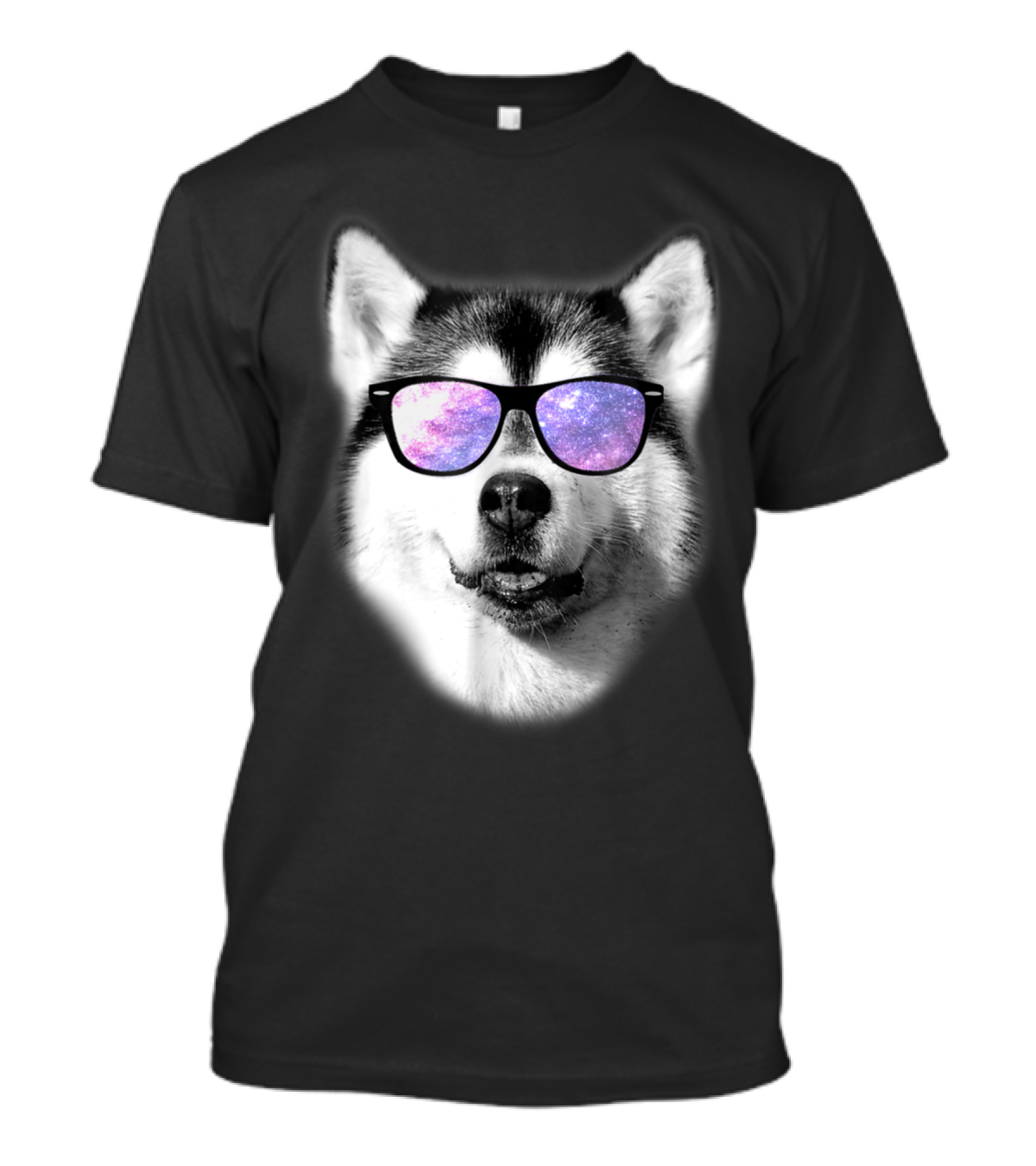 Galaxy Sunglasses Siberian Husky Cool T-Shirt