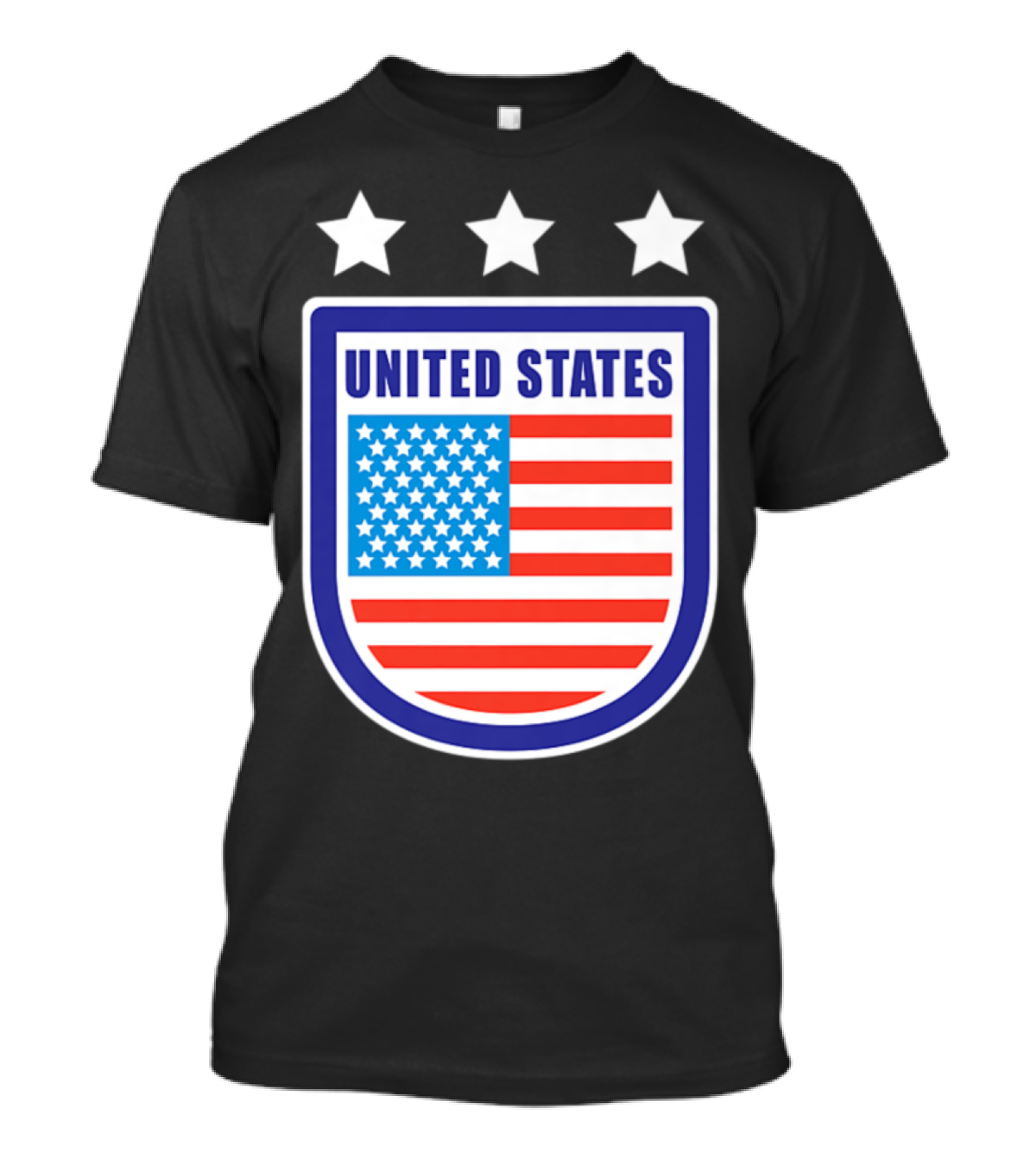 United States Soccer Team Flag Emblem Stars T-Shirt