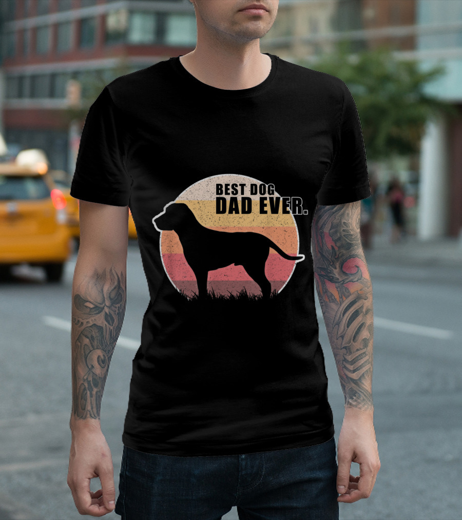 Best Dog Dad Ever Vintage Labrador Retriever T-Shirt