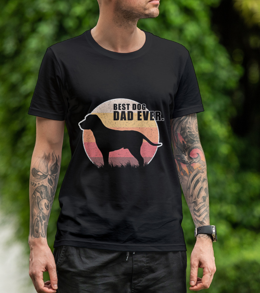 Best Dog Dad Ever Vintage Labrador Retriever T-Shirt