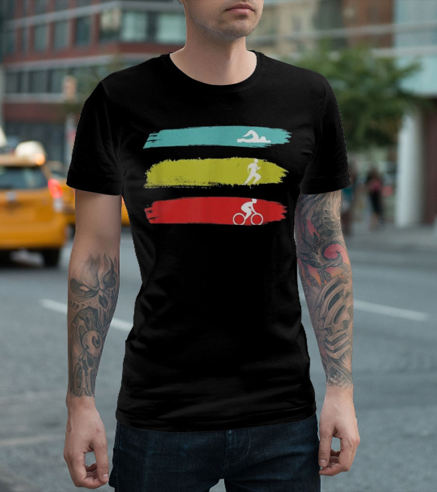Cool Triathlete Triathlon Swimming Running Cycling Sports Pai T-Shirt
