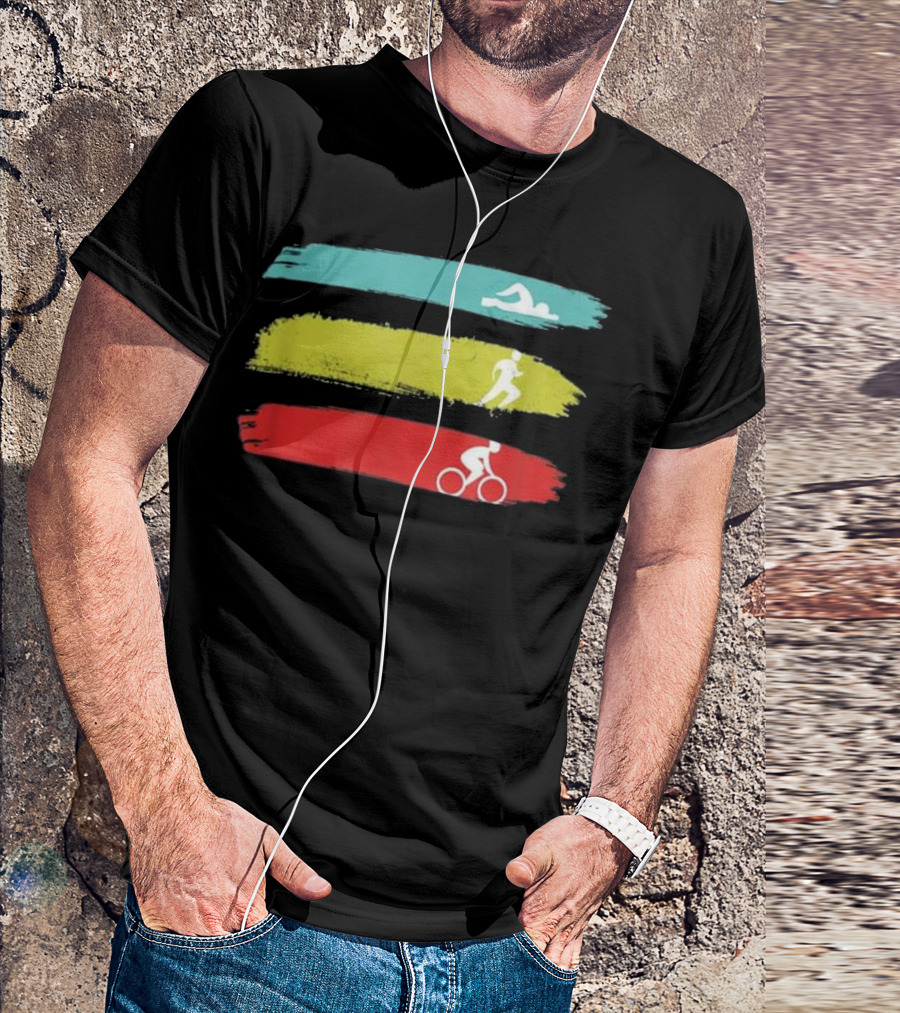 Cool Triathlete Triathlon Swimming Running Cycling Sports Pai T-Shirt