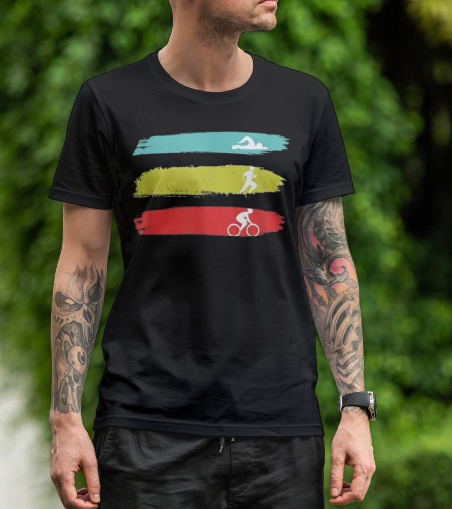 Cool Triathlete Triathlon Swimming Running Cycling Sports Pai T-Shirt