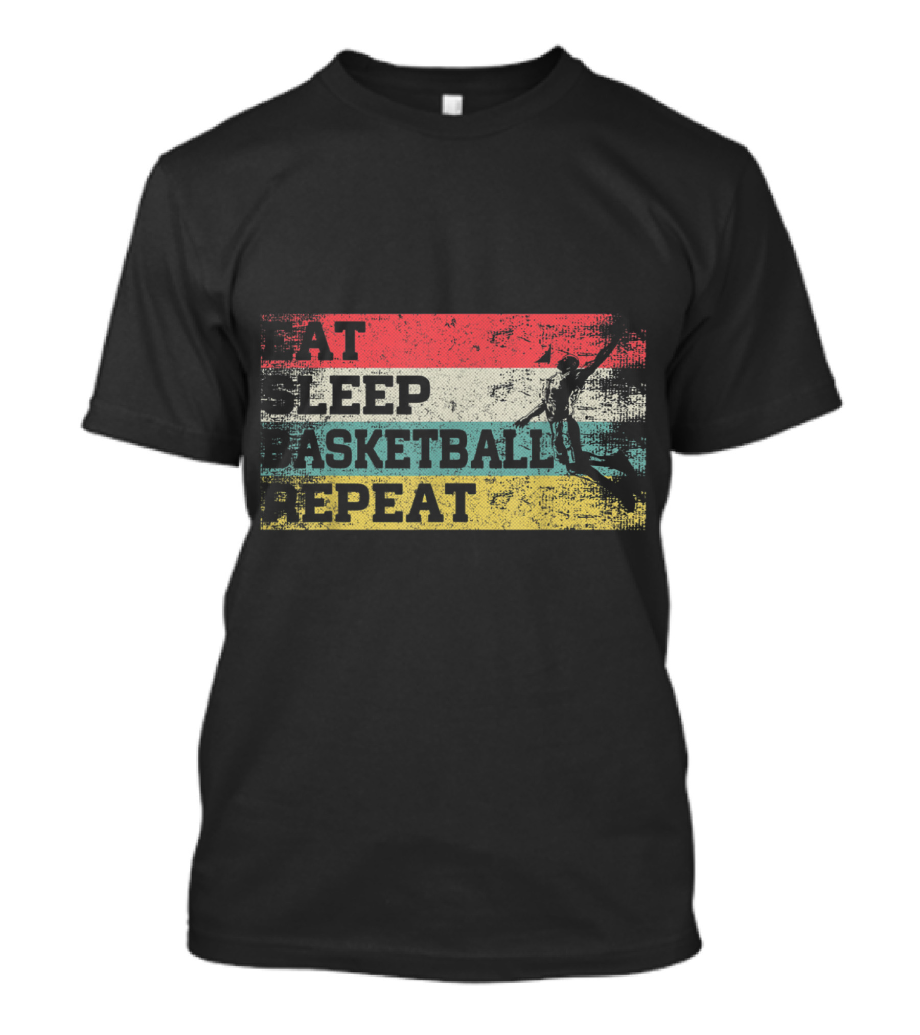 Vintage Eat Sleep Basketball Repeat T-Shirt