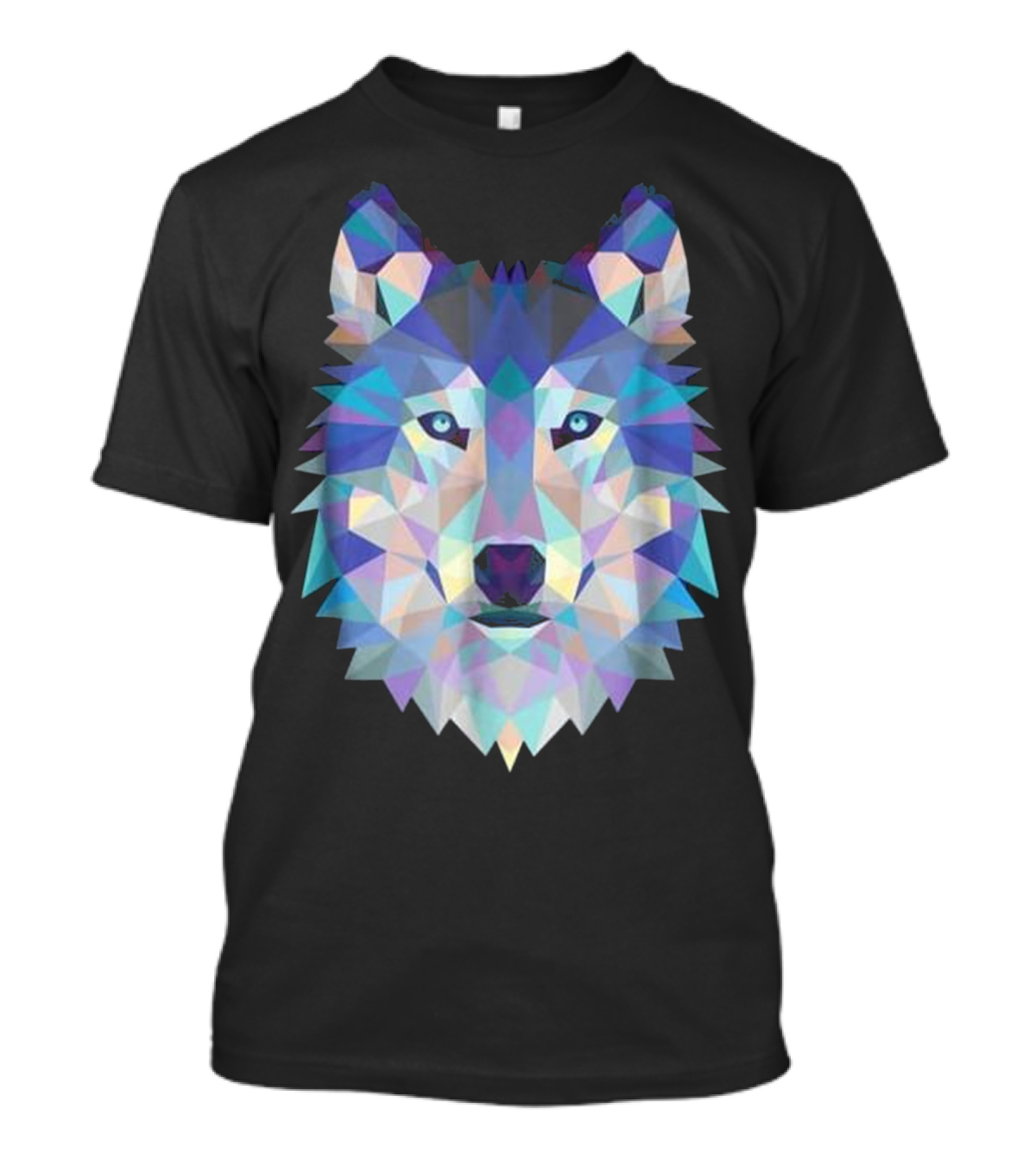 Cool Unique Geometric Wolf Pack Triangles T-Shirt