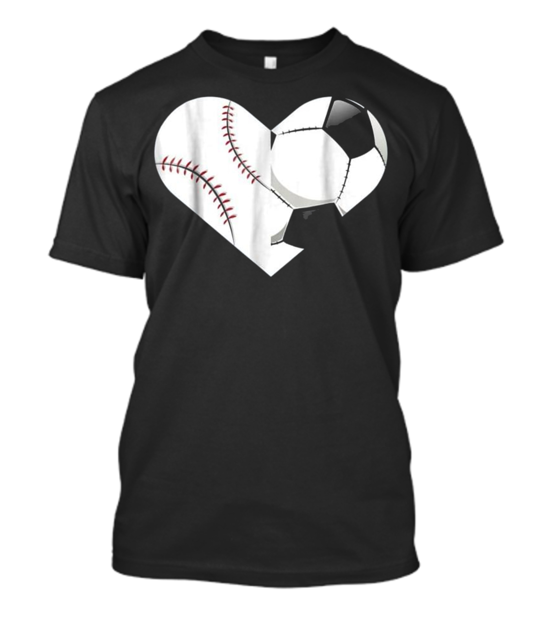 Heart Soccer Baseball Spor T-Shirt