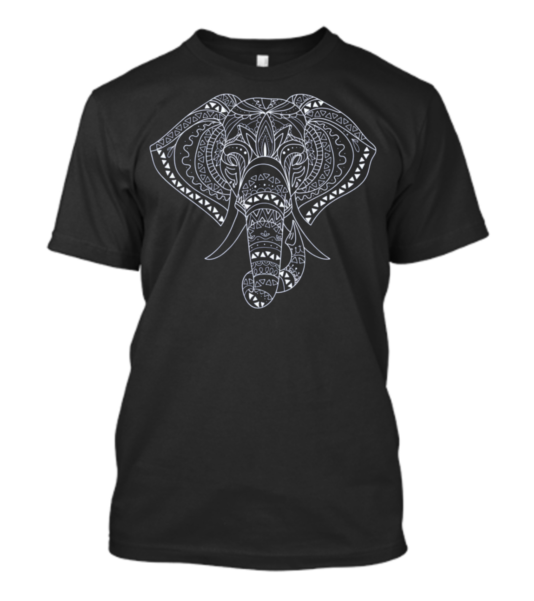 Cool Yoga Elephant Boho Elephant Mandala T-Shirt