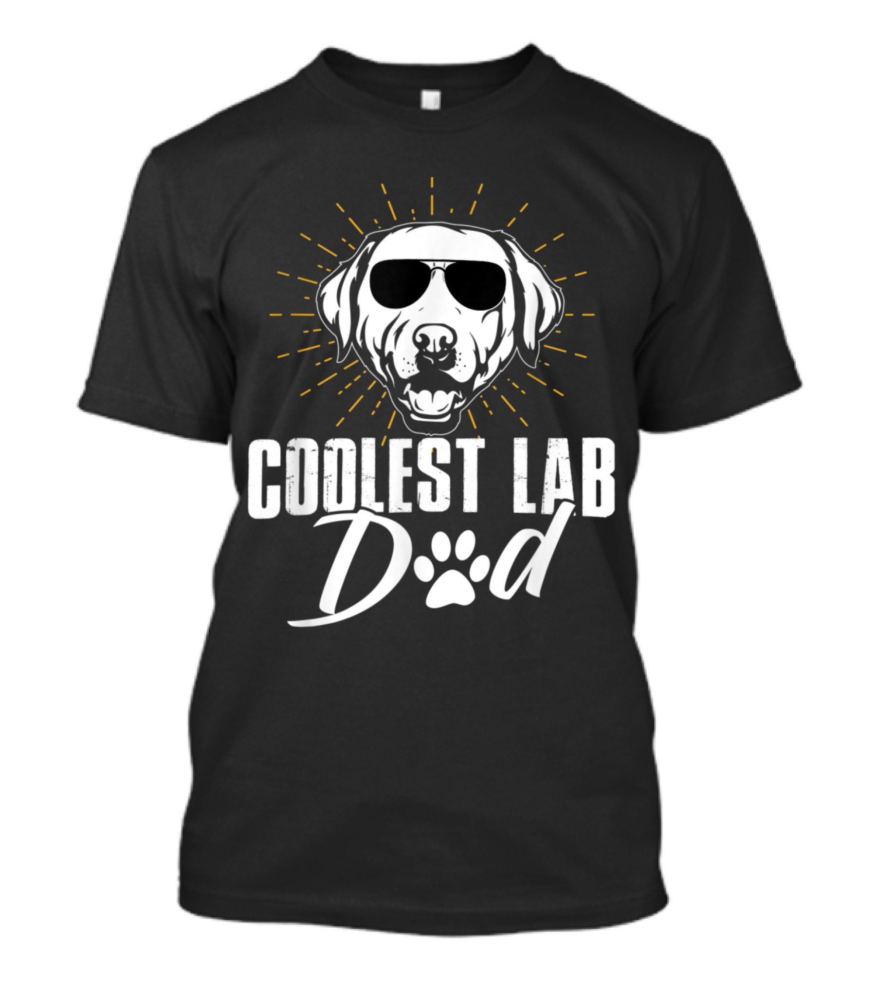 Coolest Lab Dad Labrador Retriever Dog With Sunglasses T-Shirt