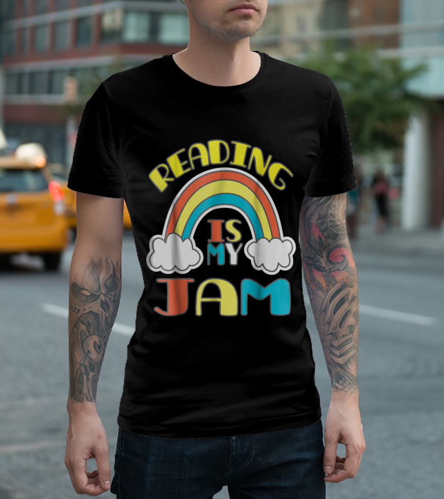 READING IS MY JAM Rainbow T-Shirt