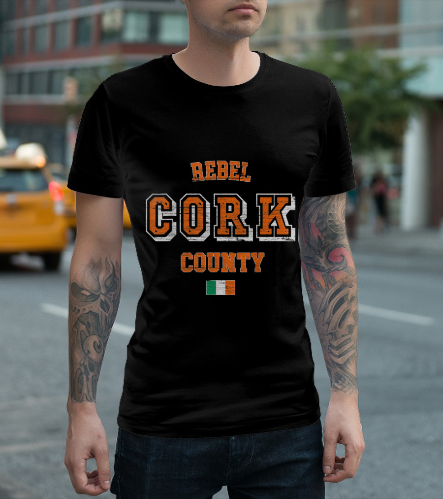 Rebel Cork County Ireland Flag T-Shirt