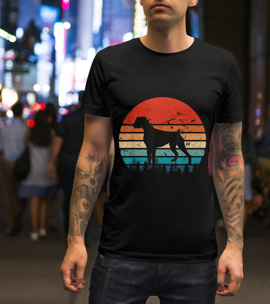 Vintage Boxer Sunset Forest T-Shirt