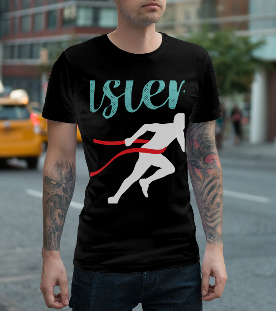 Half Sisters Marathon Runner Crossing Finish Line 13.1 Run T-Shirt