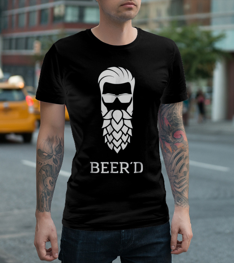 Beer'd Beer Hop Hipster Beard Fun T-Shirt