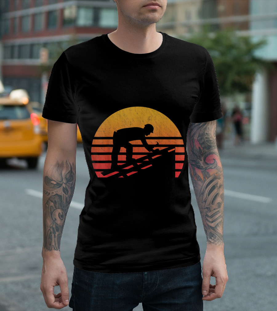 Vintage Sunset Roofer T-Shirt