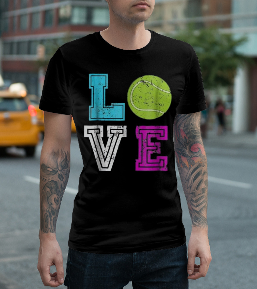 LOVE Vintage Tennis Lover Men T-Shirt