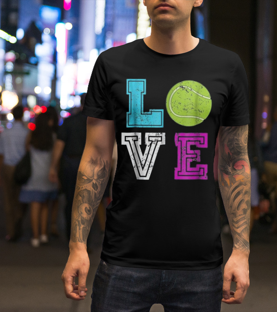 LOVE Vintage Tennis Lover Men T-Shirt