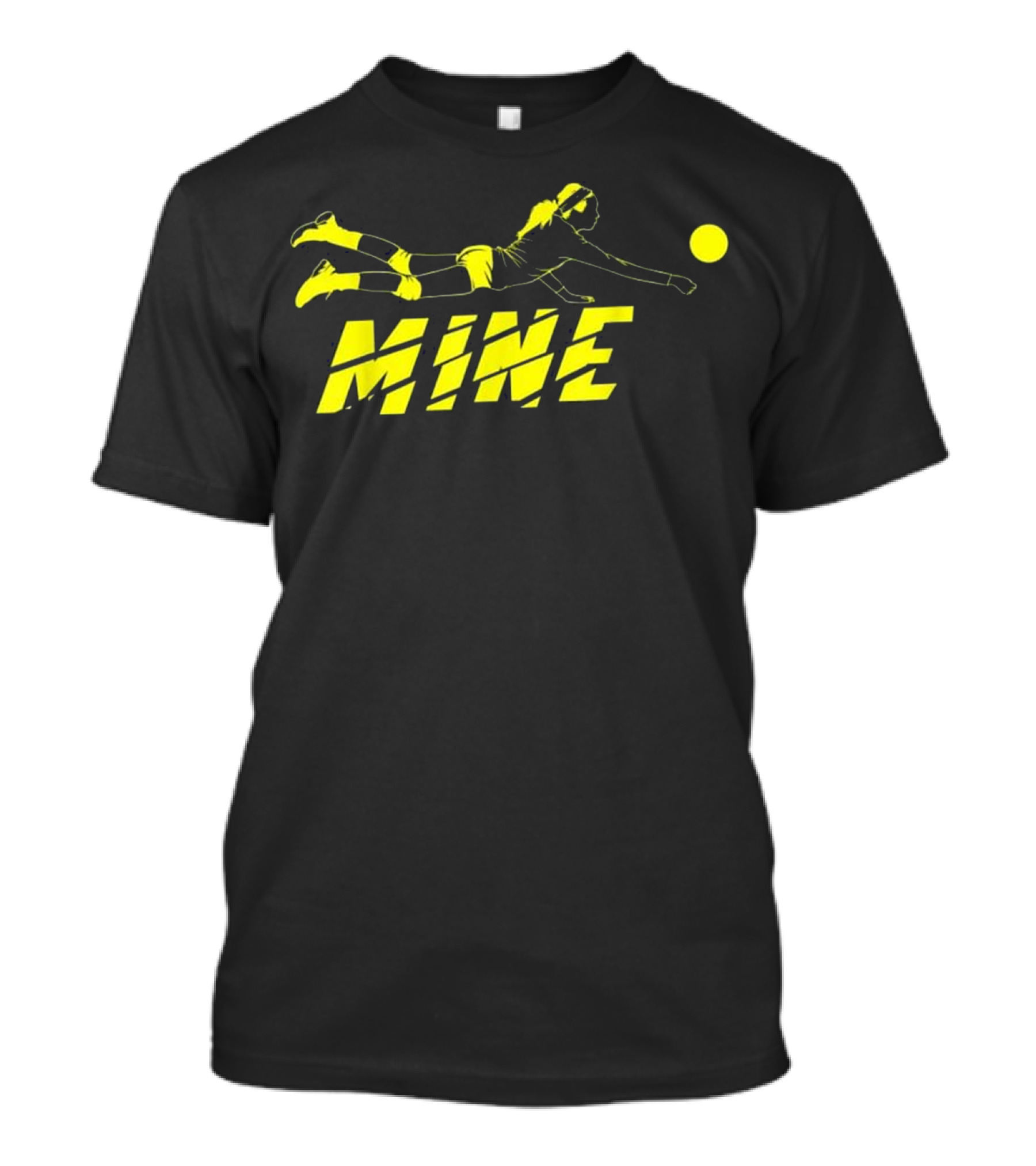 Mine Cute Volleyball Dive Girl V Player In Action T-Shirt