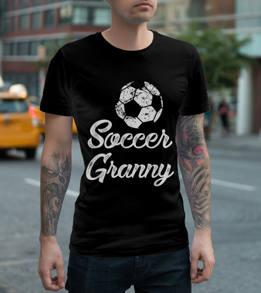 Soccer Granny Distressed Ball T-Shirt