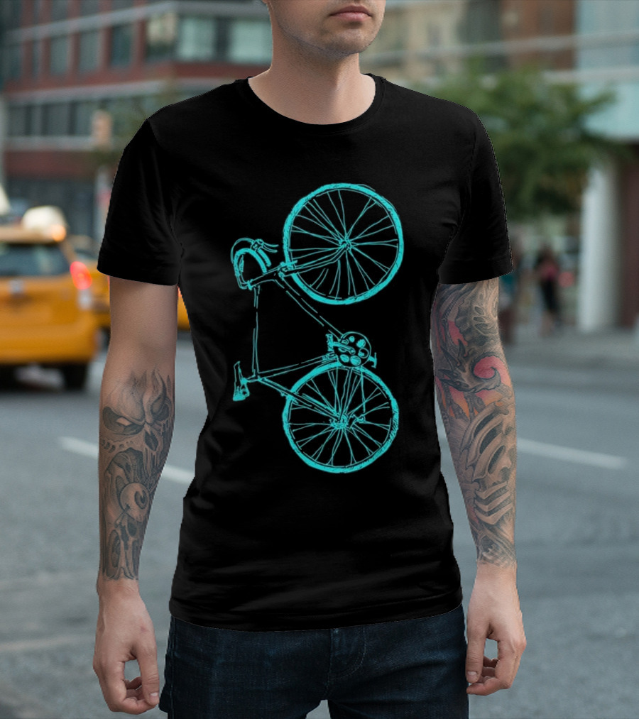 Vintage Ride Your Bike Cycling Triathlon Bicycle Sketch T-Shirt