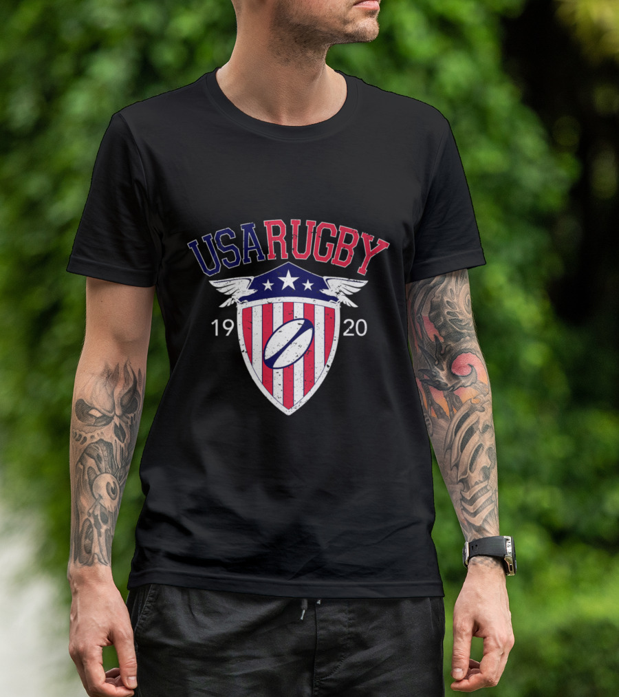 USA Rugby 1920 Vintage Shield T-Shirt