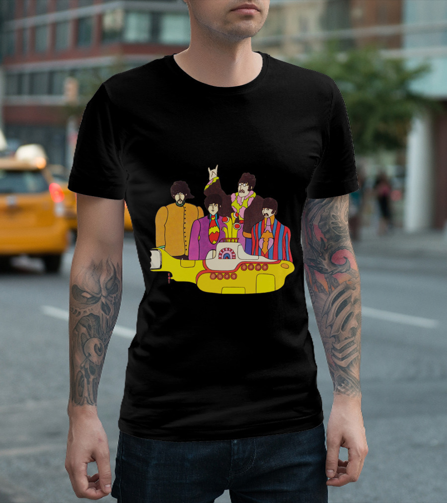 Tb 42 Yellow Submarine Cartoon Quartet T-Shirt