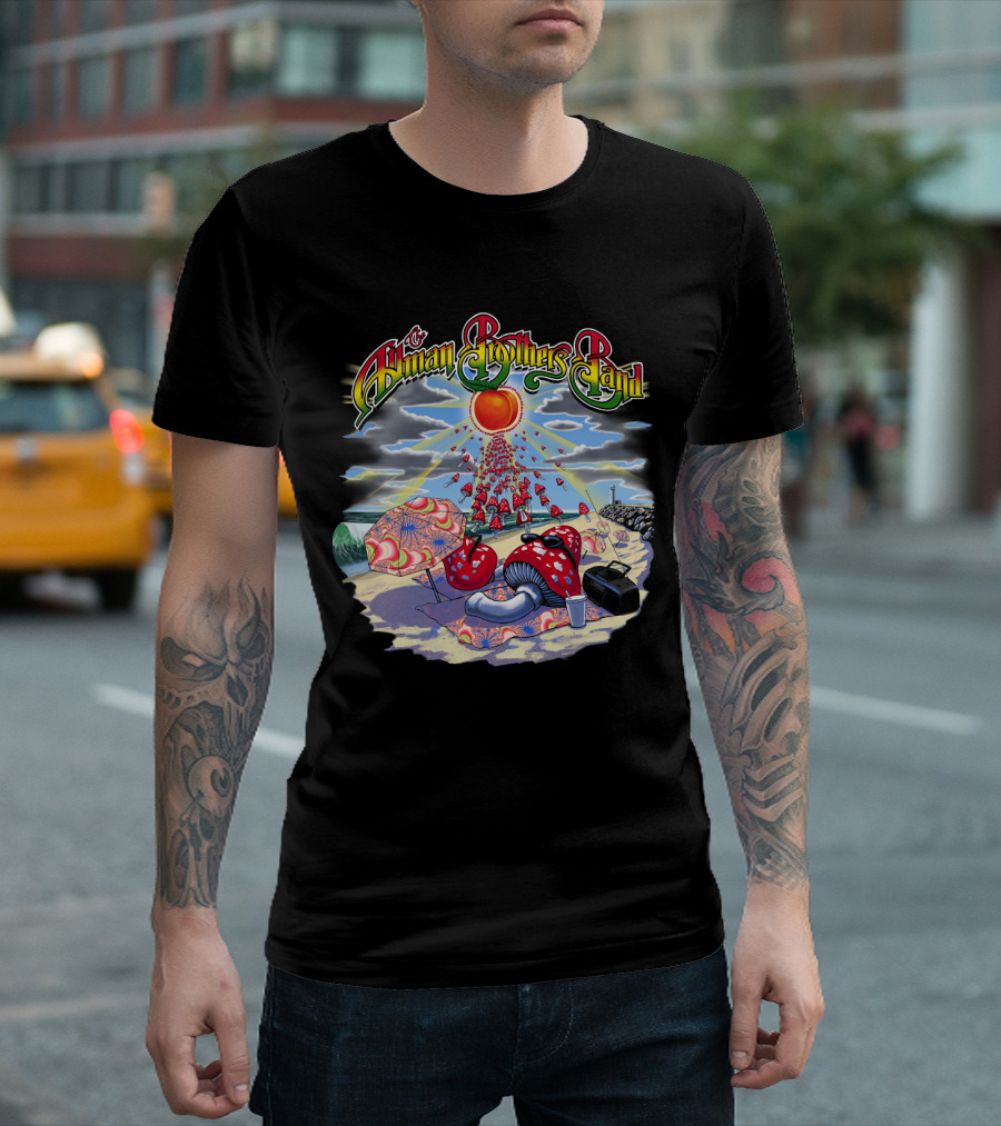 Allman Brothers Band Mushroom Beach Scene T-Shirt