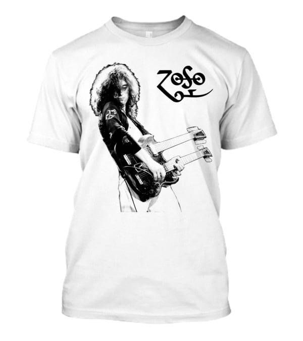 Lz 16 Zoso Double Neck Guitar Performance T-Shirt