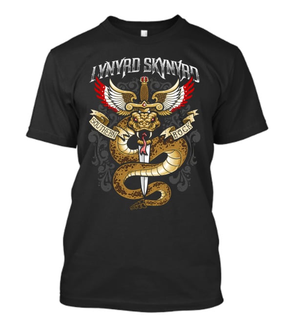 Lynyrd Skynyrd Southern Rock Snake And Dagger Winged T-Shirt