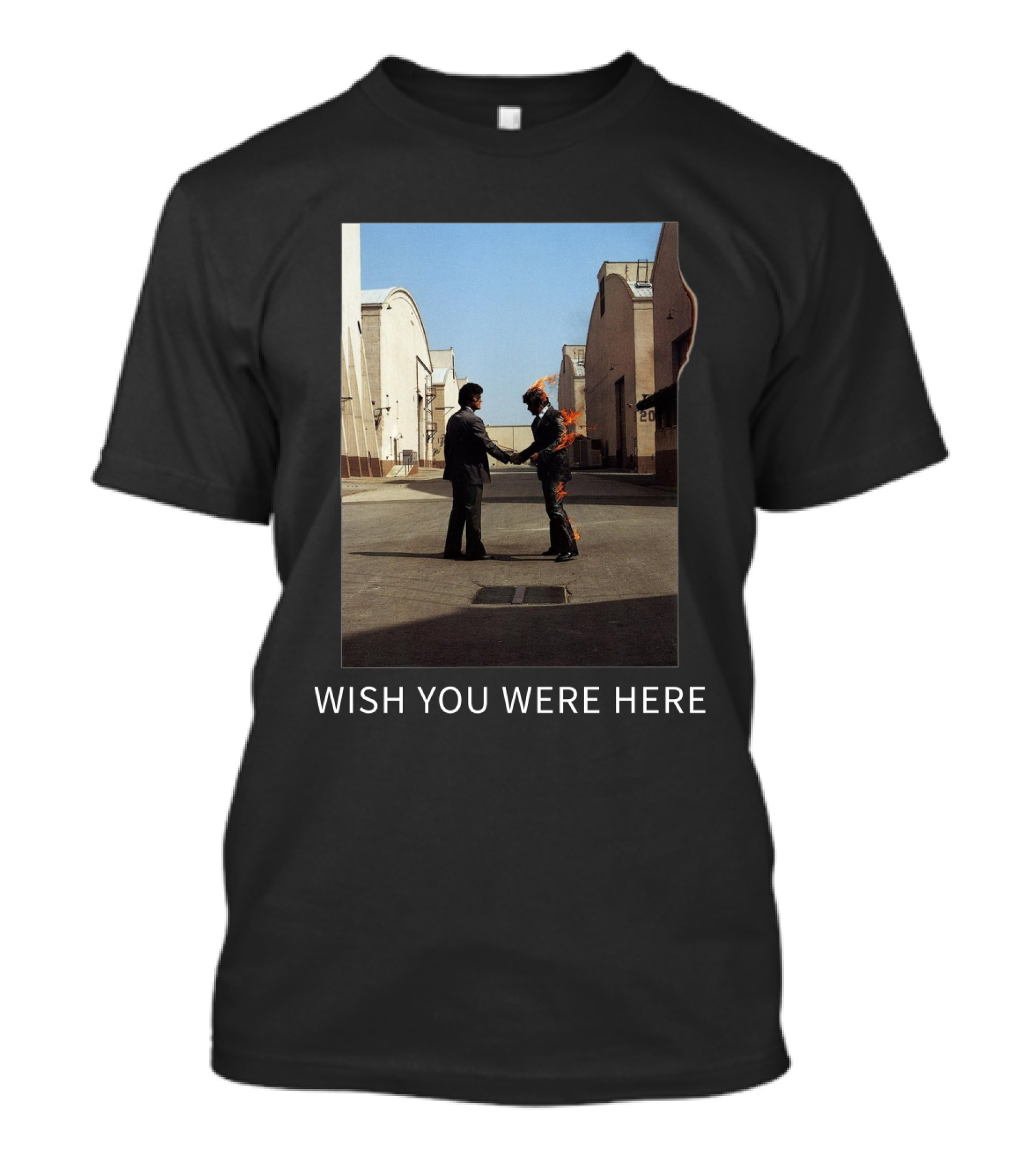 Pf Wish You Were Here Album Cover Iconic Handshake Scene T-Shirt