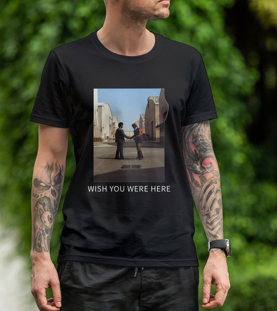 Pf Wish You Were Here Album Cover Iconic Handshake Scene T-Shirt