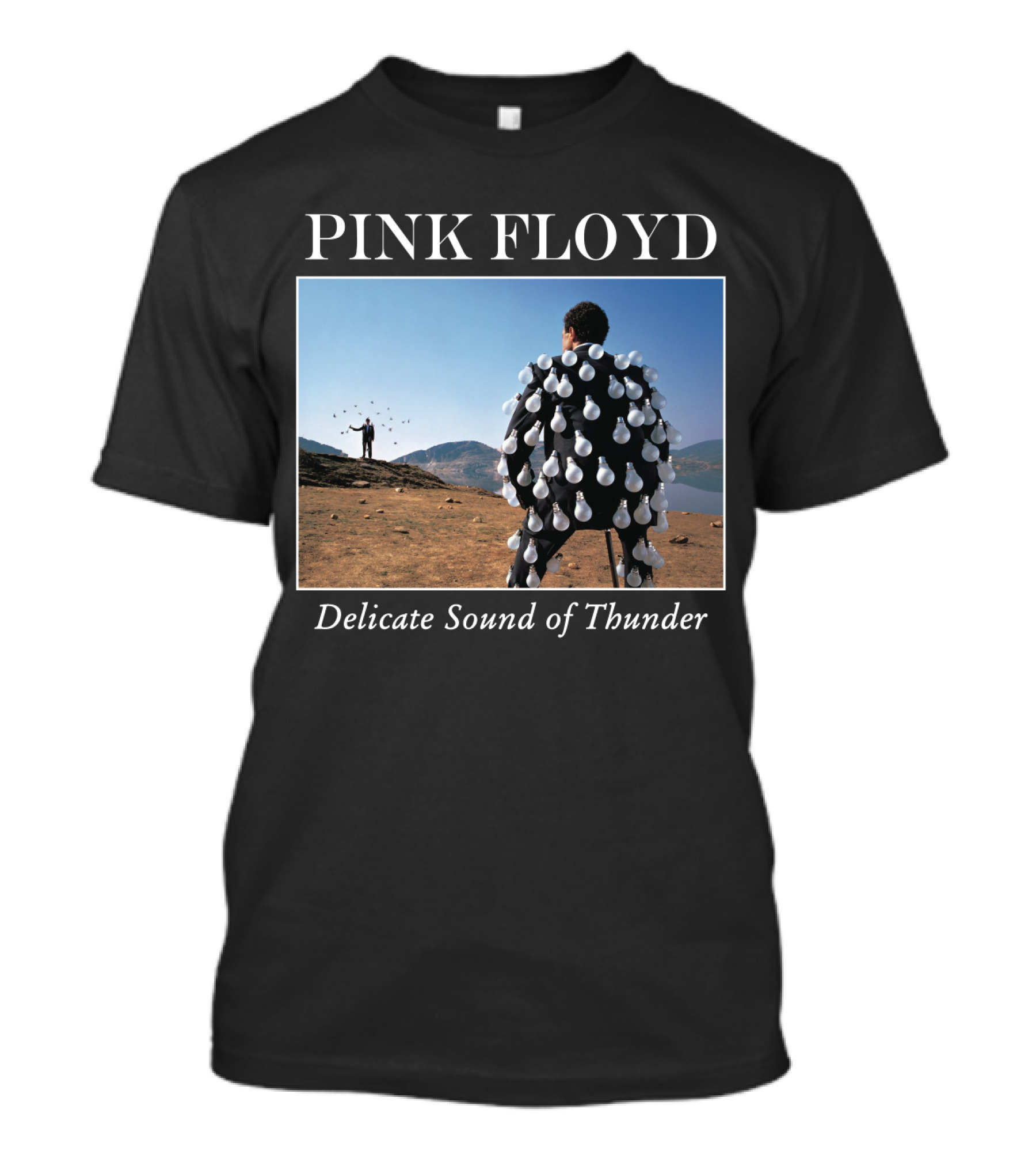 Pink Floyd Delicate Sound Of Thunder Lightbulb Suit Album Cover T-Shirt