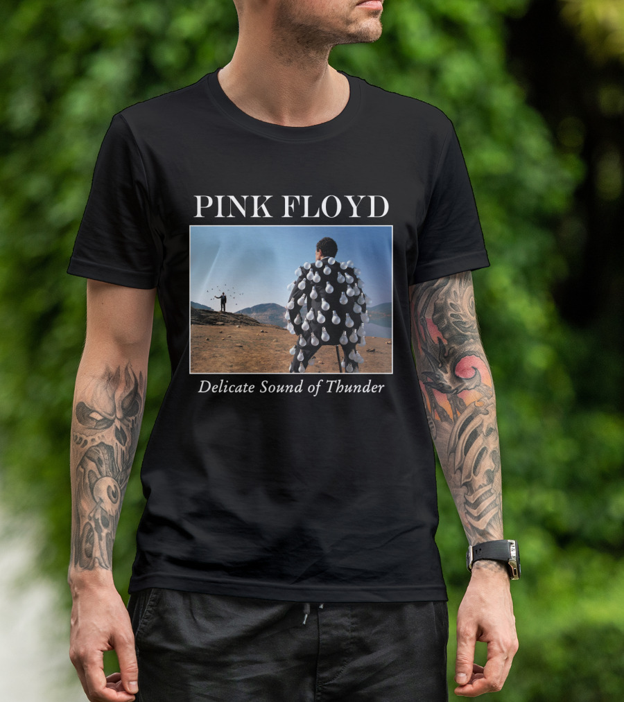 Pink Floyd Delicate Sound Of Thunder Lightbulb Suit Album Cover T-Shirt