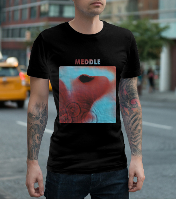 Pink Floyd - Meddle Album Cover Art Vintage Style T-Shirt