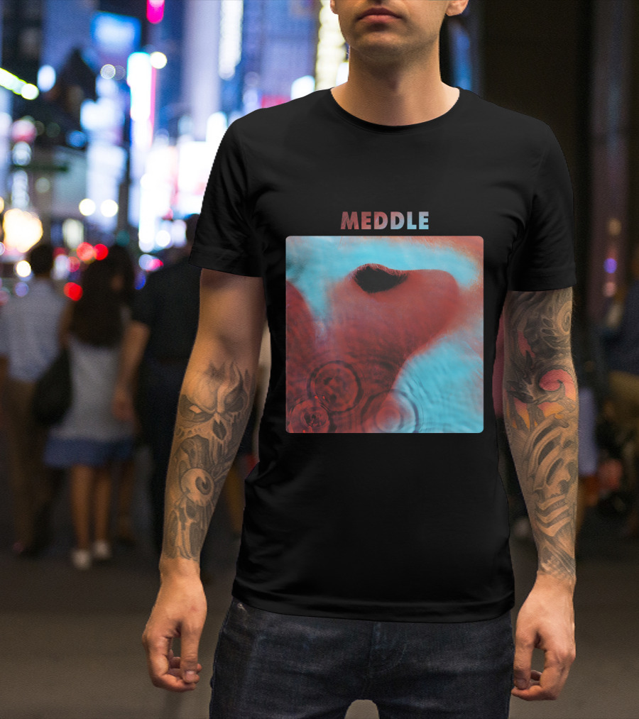 Pink Floyd - Meddle Album Cover Art Vintage Style T-Shirt