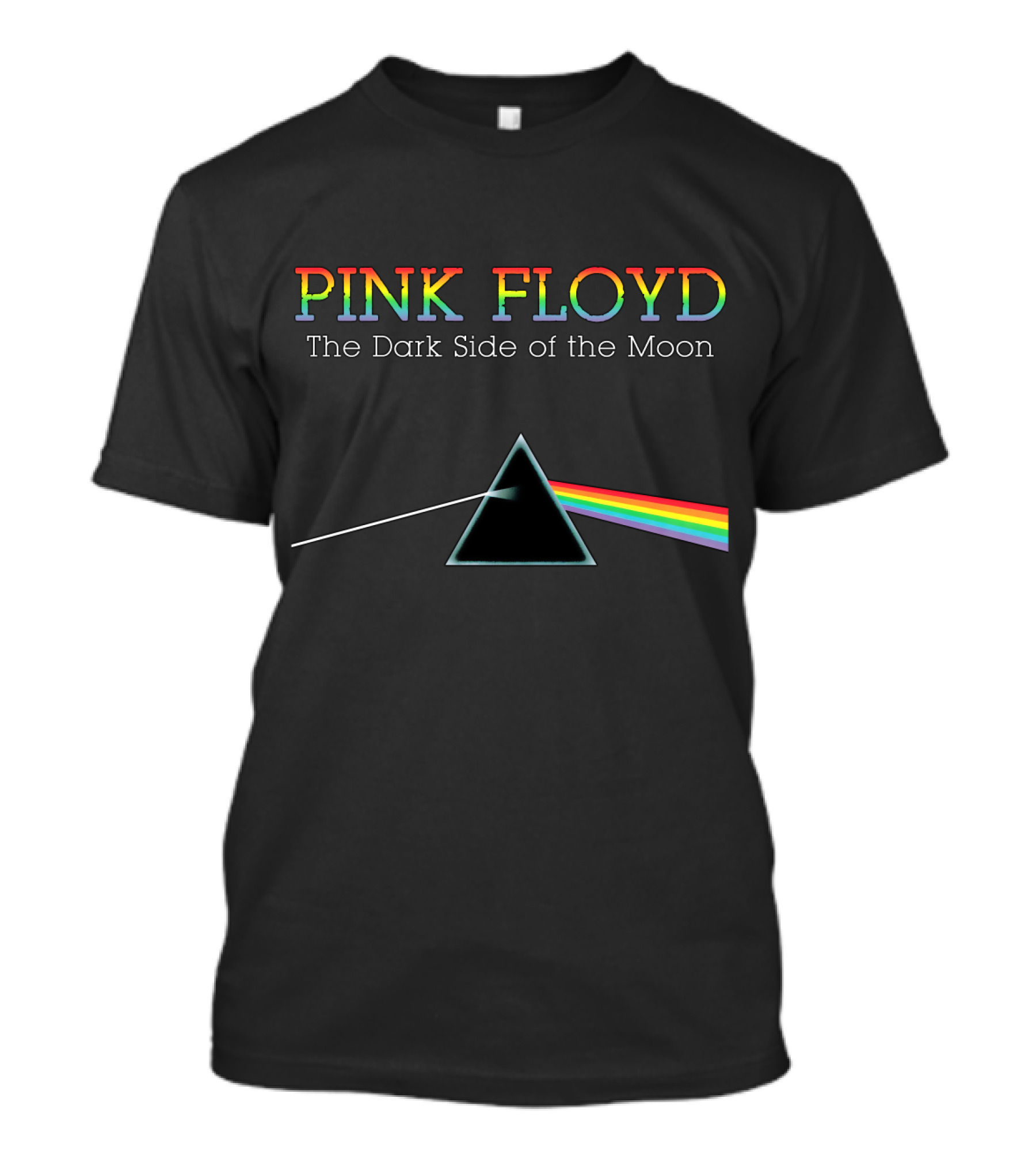 Pink Floyd The Dark Side Of The Moon Prism Rainbow Spectrum T-Shirt