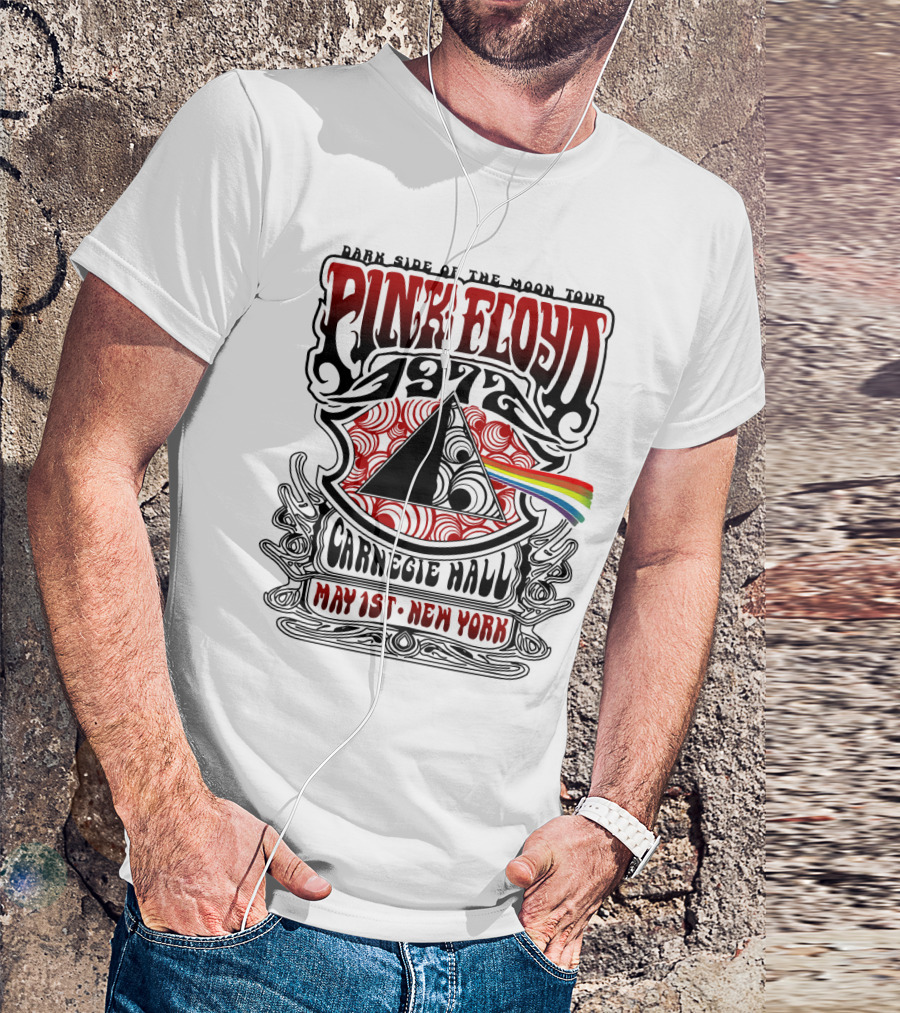 Pink Floyd Dark Side Of The Moon Tour 1972 Carnegie Hall May 1St New York T-Shirt