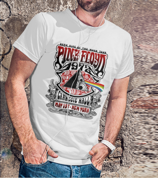 Pink Floyd Dark Side Of The Moon Tour 1972 Carnegie Hall May 1St New York T-Shirt