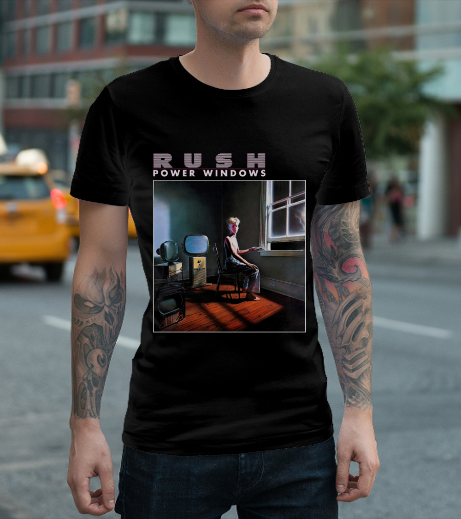 Rush Power Windows Album Cover Art Vintage Television Room Scene T-Shirt