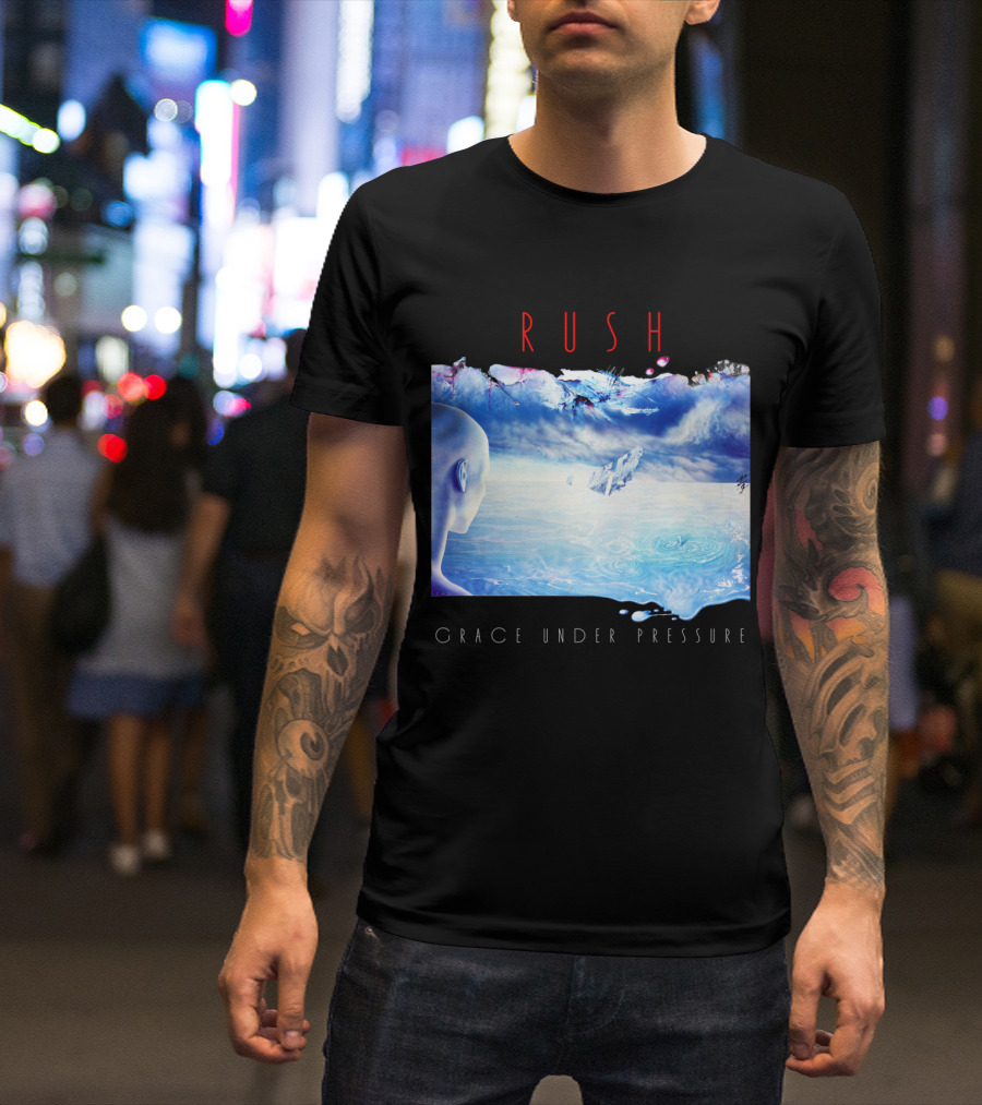 Rush Grace Under Pressure Album Cover Art With Surreal Ocean And Sky T-Shirt