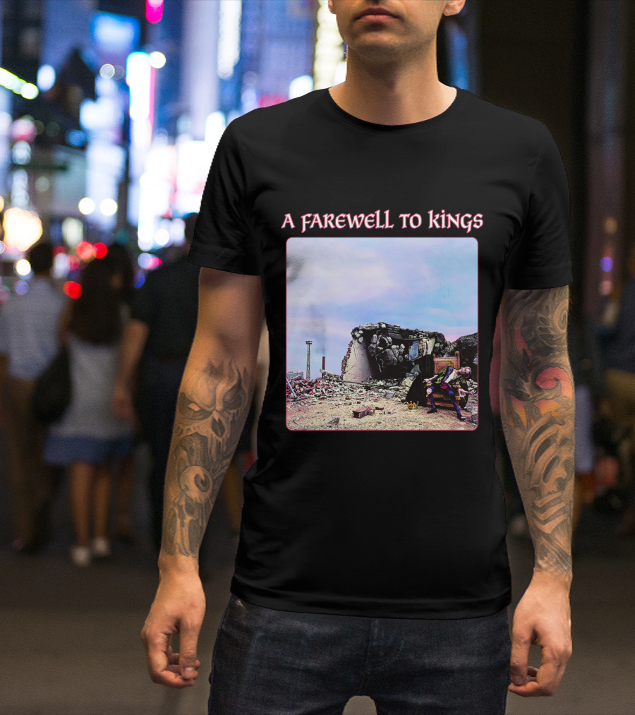 Rush A Farewell To Kings Album Cover With Ruins And Seated Figure T-Shirt