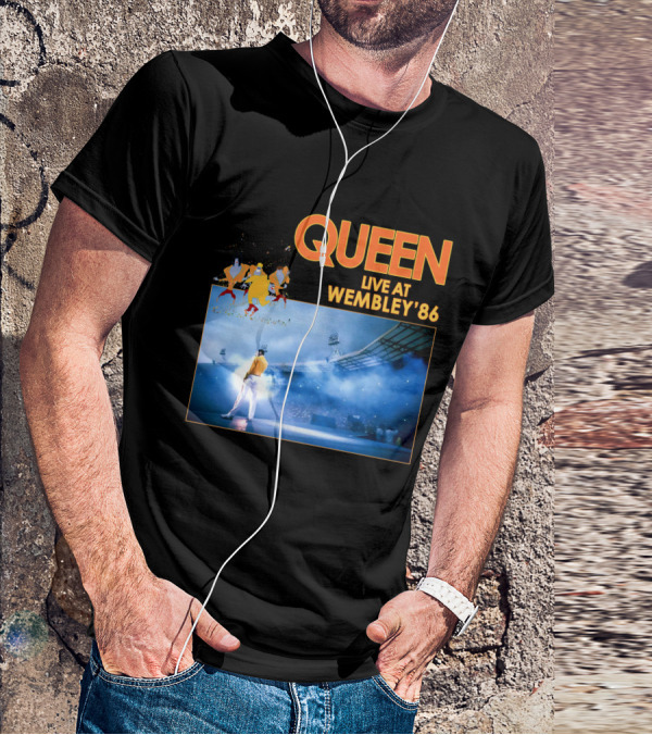 Queen Live At Wembley '86 Stadium Performance T-Shirt