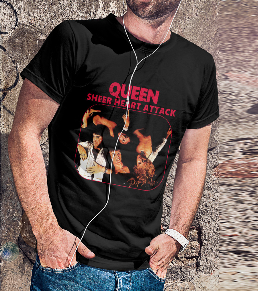 Queen Sheer Heart Attack Album Cover Quartet T-Shirt