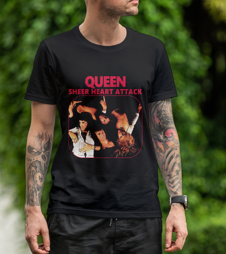 Queen Sheer Heart Attack Album Cover Quartet T-Shirt